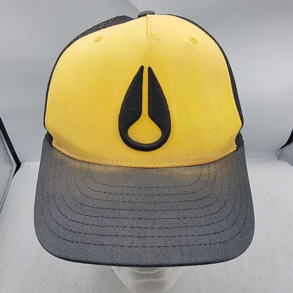 Nixon Yellow Black Adults Hat Cap Sample Mesh Back Casual Outdoors Adjustable